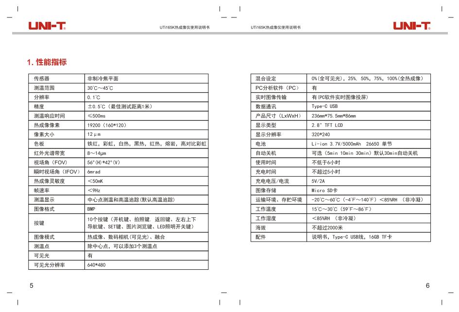 优利德热像仪UTI172K